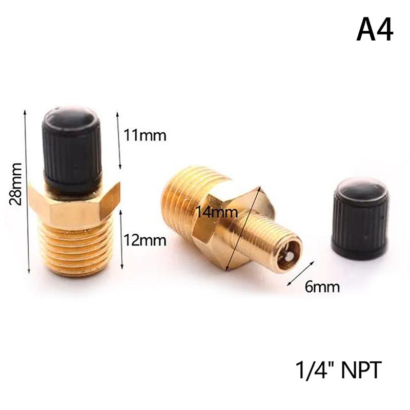 

1/4 Npt 1/8 Npt Баки повітряного компресора Заливний клапан Антикорозійний латунний клапан Шредера (М) Автомобільний ніпель клапана шини