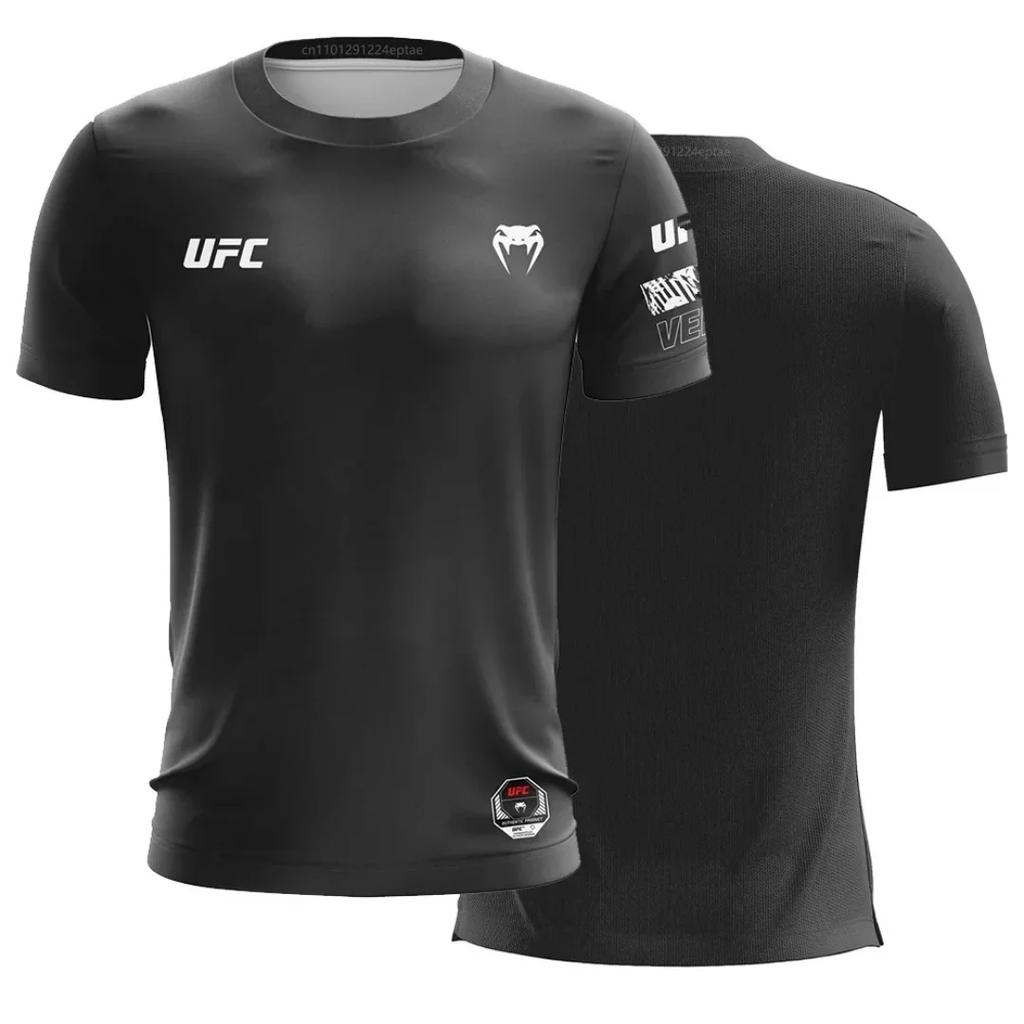 Hot Summer Selling UFC Boxing Fighting Competition Men's T-shirt Fashion Quick Drying Casual Breathable O-neck Short Sleeve Tops