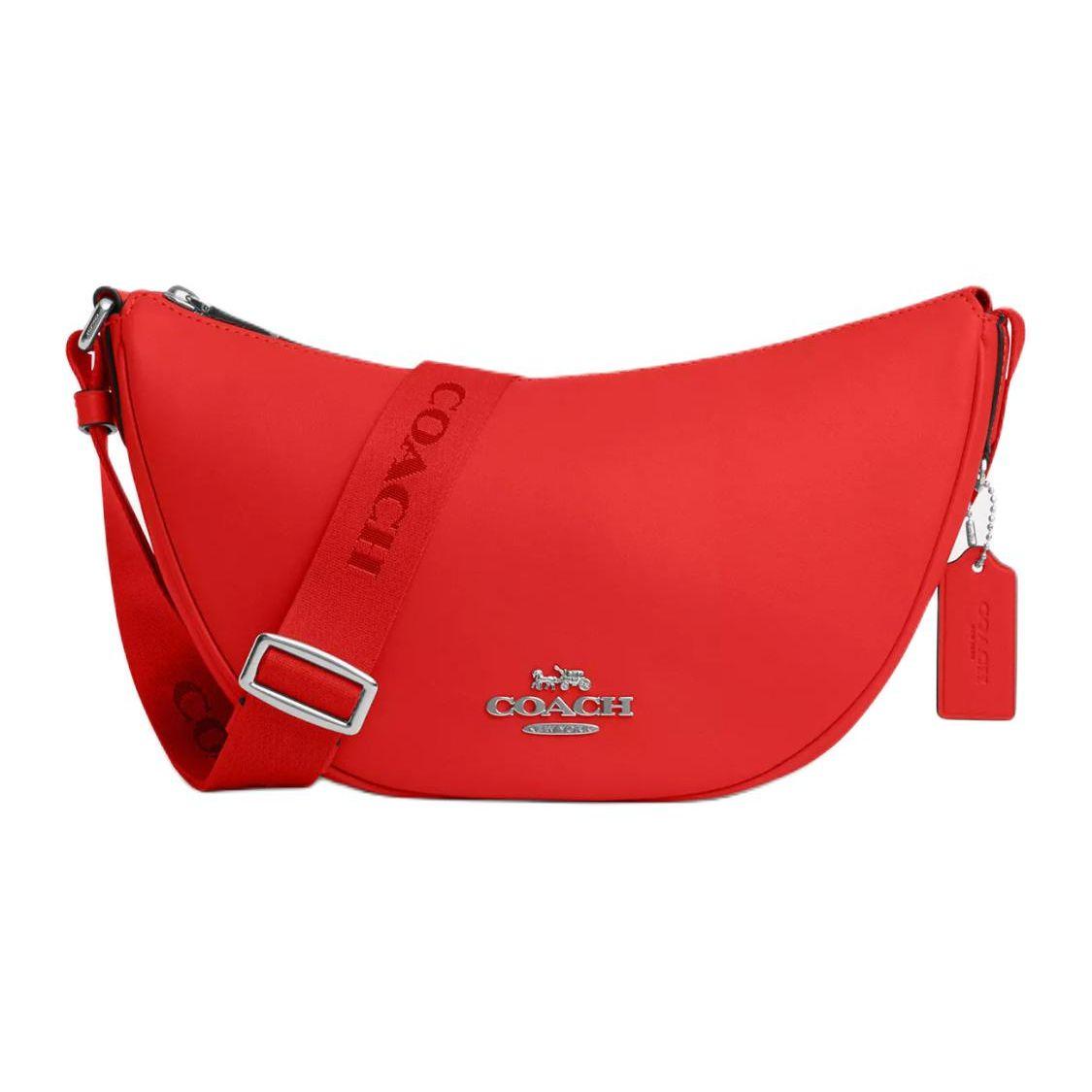 

Coach Pace 29 Top Zip Closure Refined Calfskin Crossbody Shoulder Bag Large Women bags Miami-Red CT644-SVQRG Basic Set (Bag+Dust Bag)