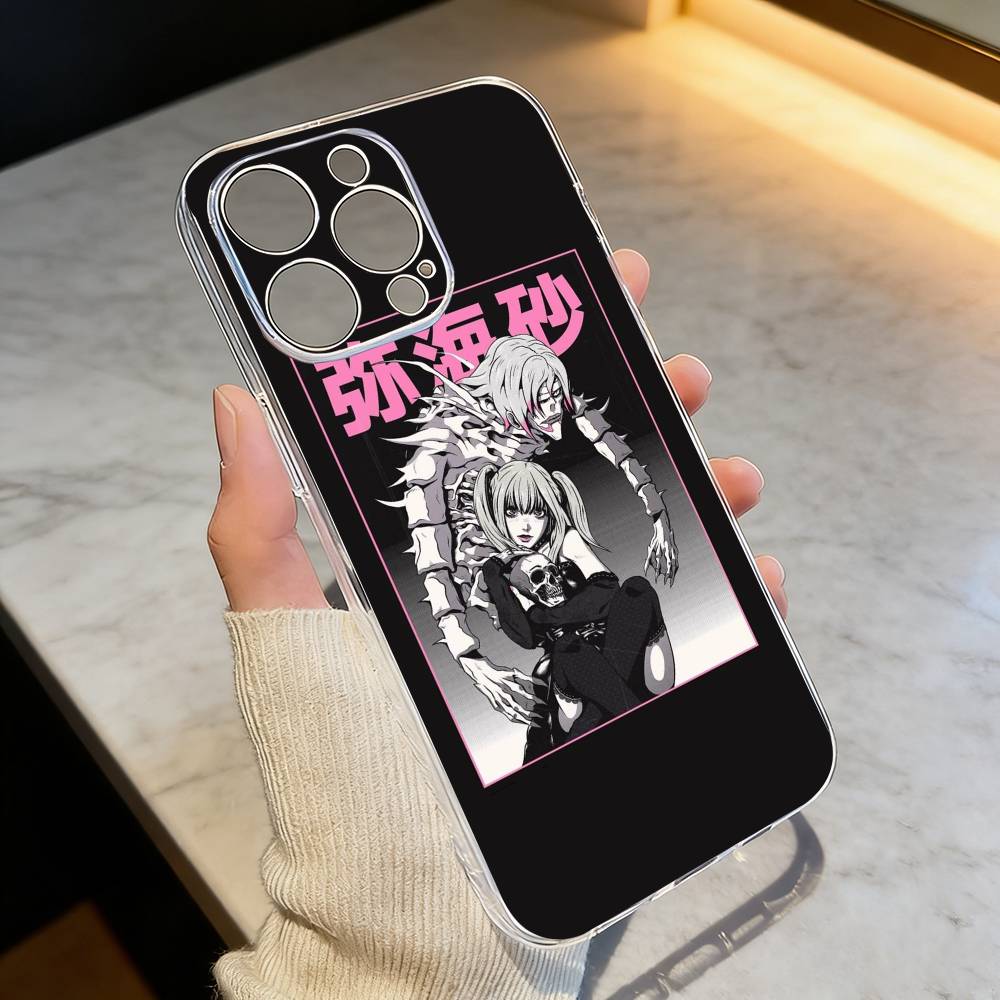 D-Death N-Note Misa Phone Case For iPhone 17 16 15 14 13 12 11 Mini Pro Max Plus Transparent Cover