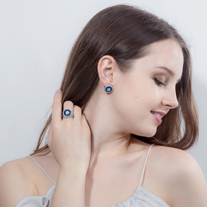 Kreativer Damenring, Mikrofassung AAA-Zirkonia, Verlobungsring