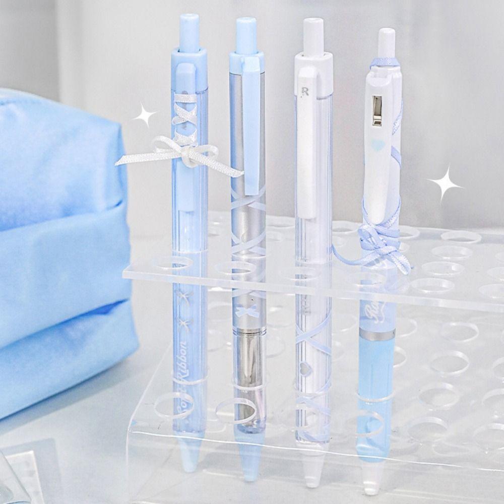 4pcs/set Press Black Ink Press Gel Pen Ballet Strap 0.38mm/0.5mm Gel Pens Set  Office Supply