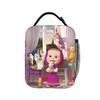 Kawaii M-Masha and Bear Insulated Lunch Bag Portable Lunch Container Thermal Bag Tote Lunch Box Work  Travel Men Women