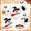 3pcs Cute Ghosts Halloween Indoor Decoration Set PVC Layered Tray Decoration Table Sign Pumpkin Pie For Party Home Shelf Display