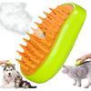 3-in-1 Pet Grooming Brush with Steam, Spray & Dispenser, USB Rechargeable, Ideal for Gentle Cat Care & Effective Hair Removal, Green