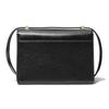 Michael Kors MK Hendrix Letter Logo Gold Buckle Solid Color French Minimalist Leather Crossbody Shoulder Bag Women Bags Black 32F0G1HC0L-001