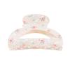 Hair Claw Floral Print Hollow Design Back Head Hair Clip Anti-slip Teeth Strong Grip Shark Hair Clip Versatile Hair Accessory