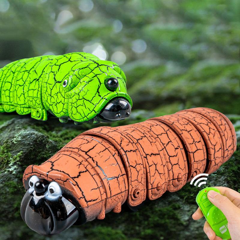 Remote Control Caterpillar Worm Mock Fake Insect Animal Toy RC Bug Prank Toy Novelty Electronic Pets Adults Party Toy Kids Gift