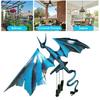 Windspiel aus Metall mit fliegendem Drachen und 3 Röhren, natürliche, beruhigende Melodie, für Garten, Terrasse, Außenbereich, Vintage-Drache, hängende Windglocke, Dekoration, Ornament