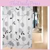 Contemporary Peva Shower Curtain With Stunning Black Peony Design Perfect For Bathrooms