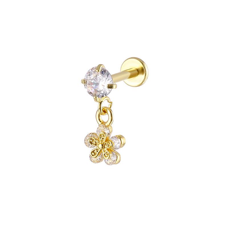 Internally Threaded Lip Stud Ear Cartilage Hoop Dangle Body Piercing Jewelry