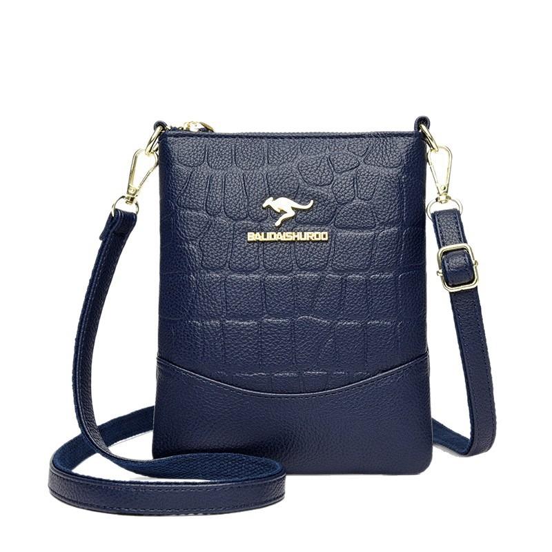 Bag women's new large-capacity shoulder bag rose embossed fashionable simple messenger bag