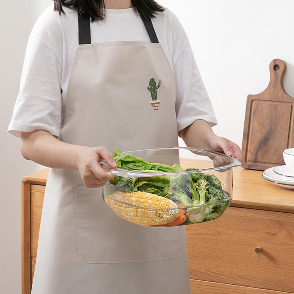 Kitchen Waterproof Oil-Proof Apron for Home Use Aprons with Pockets Polycotton Stain-Resistant Kitchen Aprons Cooking Aprons