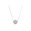 Vintage Round Short Necklace Women Necklaces Silver 590523CZ
