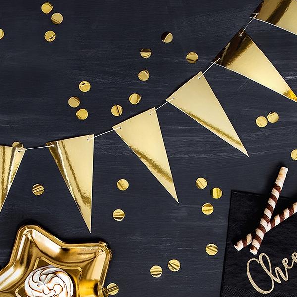 Flag Garland, Gold, 2.15 , 1 Pcs
