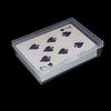 3-Piece Plastic Empty Playing Card Box Holder Storage Organizer with Snap Snaps for Standard 3.5x2.5 Inch Poker-Size Cards, Interior Card Game Case Si