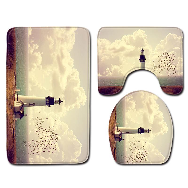 Animal Tree Print Bathroom Decorative Carpet Non-Slip Floor Mat Door Mat