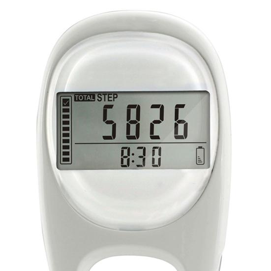 3D-Schrittzähler mit Karabiner Digitalanzeige Genaue Schrittzählung Distanzmesser Herren Damen Kinder Senioren 7 Tage Speicher Kalorienzähler