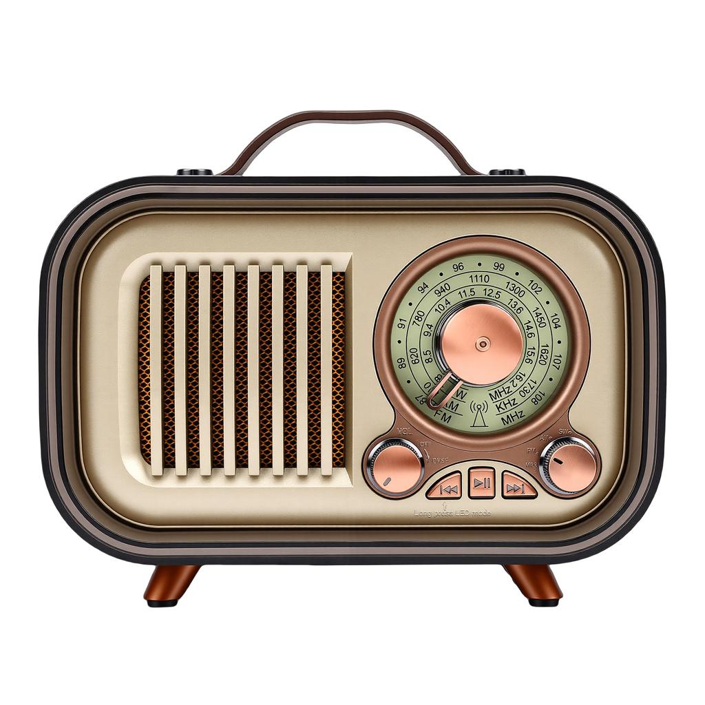 Retro Bluetooth Speaker Radio AM FM SW Radio Portable Bluetooth Speaker for Home Car Travel Camping