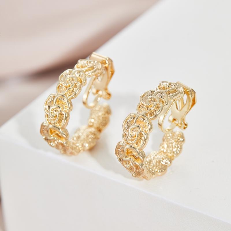 

Модные Роскошные Цветы Элегантные C-образные Клипсы для Ушей для Женщин Без Прокола Простые Вечерние Циркон Подарок на День Рождения Юбилей