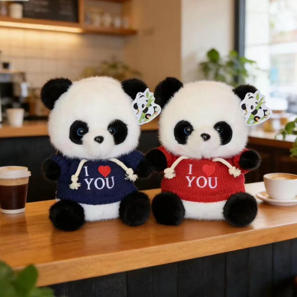 Panda Plüschtier mit PP-Baumwollfüllung Perfekt für Kinder und Sammler