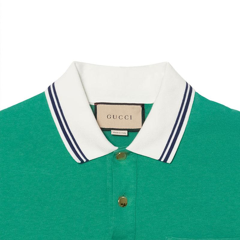 GUCCI Polo Shirts Men's Green Moderate 628339-XJCQR-3129