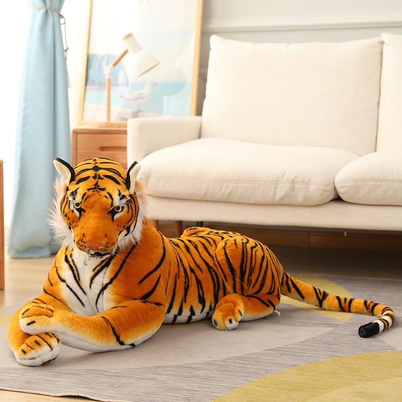 Creative Realistic Tiger Stuffed Toy Cute Simulation Siberian Tiger Plush Toy Baby Sleep Comfort Doll Room Decoration Children Birthday Gift