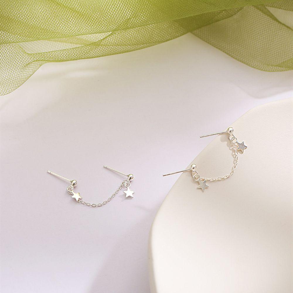 

Jewelry Star element Fashion Double ear hole Romantic Tassel Stars Star Stud Earrings