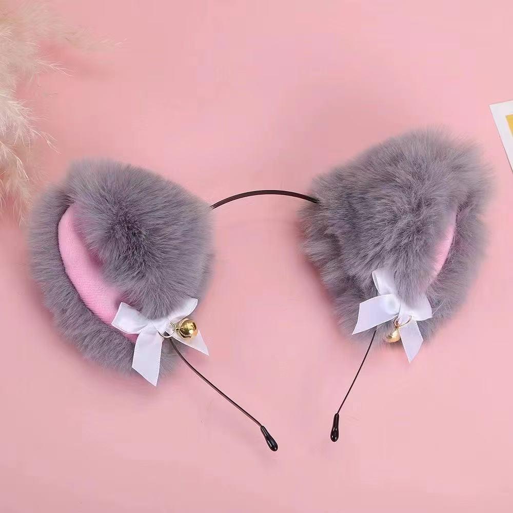 Super Cute Plush Cat Ear Headband and Hair Clip Set