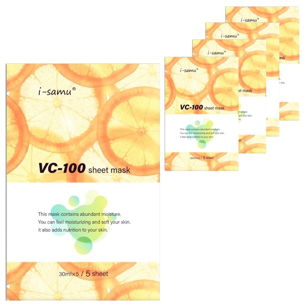 

STAY FREE Vitamin C Sheet 5 individually wrapped sheets per Perfect for skin and reducing i-samu VC-100 Mask, bag. care, moisturizing, firming, белый