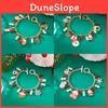 Christmas Charm Bracelet For Women With Snowflake Deer Santa Pendant Handcrafted