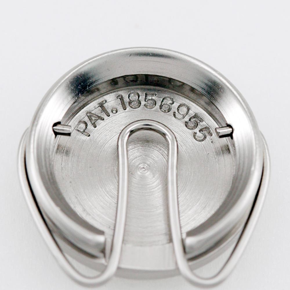 TRUSSARDI logo cuffs Silver metallic mens Used