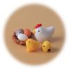Resin Craft Chick Family with Egg and Nest - 3D DIY Micro Landscape Ornaments