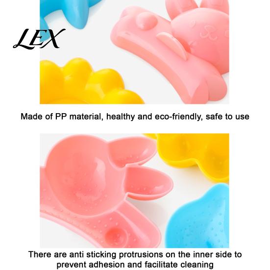 Easy Sushi Press 4PCS Cute Rice Ball Molds, Rabbits Dolphins Flowers And Long Shape, Mold Cutter Set Portable Food Grade PP Maker for DIY Japanese