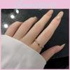 Irregular Colorful Zircon Open Adjustable Ring For Women Trendy Fashionable Style