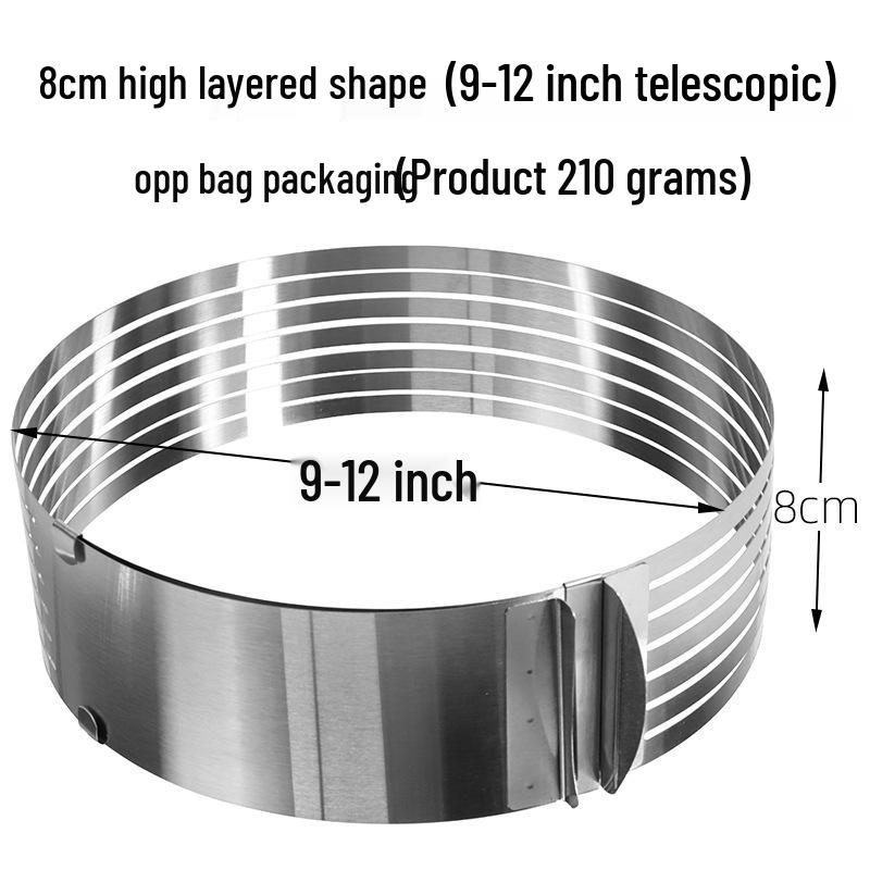 Set mit 9 Mousse-Ringen aus Edelstahl, 15,24-30,48 cm Kuchenback- und Käsekuchen-Schichtformen