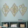 3Pcs Metal Flower Floral Minimalist Wall Hanging Decor Flower Iron Art Floral Home Decor Living Room Decoration Bathroom Kitchen