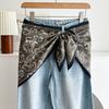 Sciarpa di Seta Raso Moda Stile Letterario Stile Etnico Sciarpa da Vita da Donna Accessorio Versatile Accessorio per la Vita dei Jeans Vita dei Jeans
