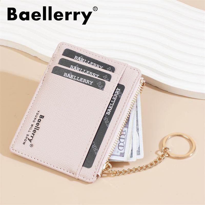 Baellerry Men Women Fashion ID Card Holder Driver License Bank Card Holder Mini Card Slot Purse