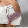 New Solid Color Women's Underarm Shoulder Bag Luxury Design Versatile Ladies Handbag Purse Stone Patterned Crossbody Bags