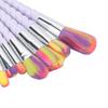 Makeup Brush Set Soft Colorful Bristles Portable Cosmetic Brush Kit for Loose Powder Eyeshadow Blush 10pcs