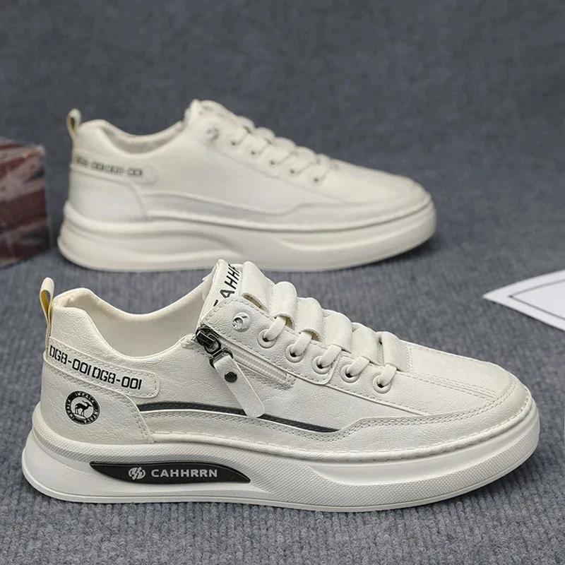 

Мужская повседневная обувь из кожи, кроссовки 2025 года, летние, для скейтбординга, спорта на открытом воздухе, пешего туризма, роскошные дизайнерские туфли для тенниса, бега, мокасины на платформе 39 бежевый