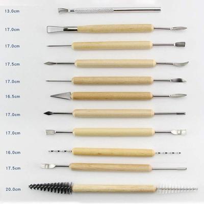 11 Pcs Arts Crafts Clay Sculpting Tools Set Modeling Carving Tool Kit Pottery & Ceramics Wooden Handle Modeling Clay Tools