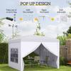 3x3(m) Pop Up Gazebo With Curtain Walls And Windows White