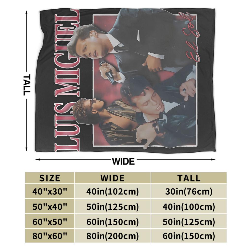 Luis Miguel Music Singer Warm Blankets Picnic Plush Throw Blanket Comfortable Outdoor Flannel Bedspread Sofa Bed Cover