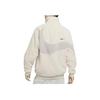 Nike Solid Color Logo Print Stand Collar Reversible Sherpa-Lined Warm Jacket Men Jackets Cream FB1910-236