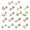 18-Pair Tiny Stud Earrings Star Moon for Triangle Ball Screwback Earrings for Un