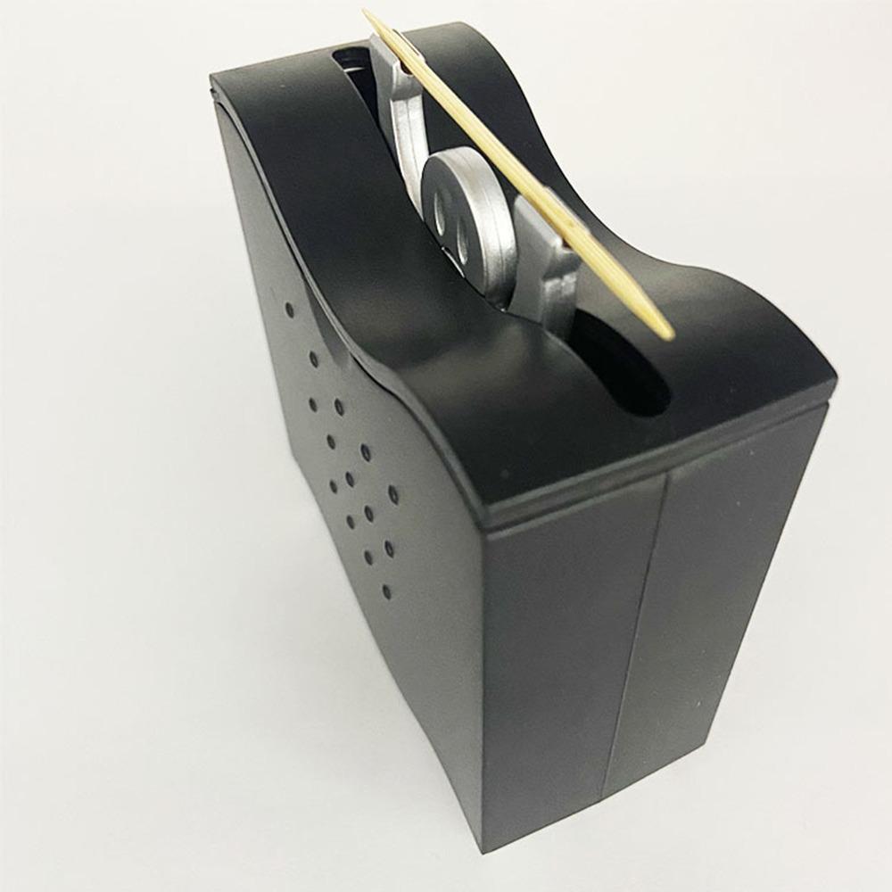 Plastic Toothpick Holders Black Toothpick Storage Case Portable Toothpicks Dispenser Box  Office