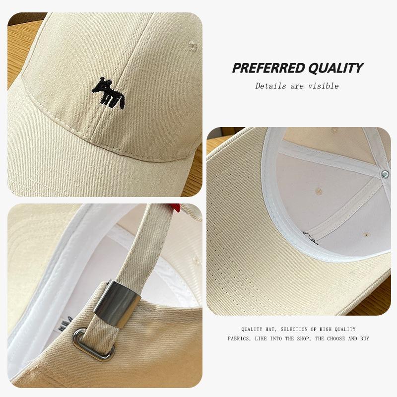 Grinding little fox baseball cap women's spring and autumn increase and deepen wide-brimmed sunscreen cap versatile couple sports cap