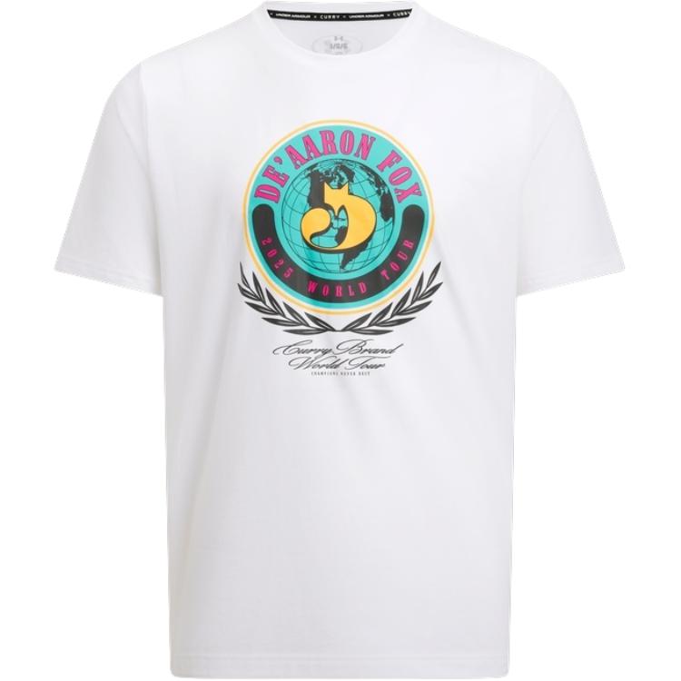 

Under Armour Карри FW25 Футболка мужская с круглым вырезом, свободная, дышащая, спортивная, с коротким рукавом, топы 6012975-100 2XL